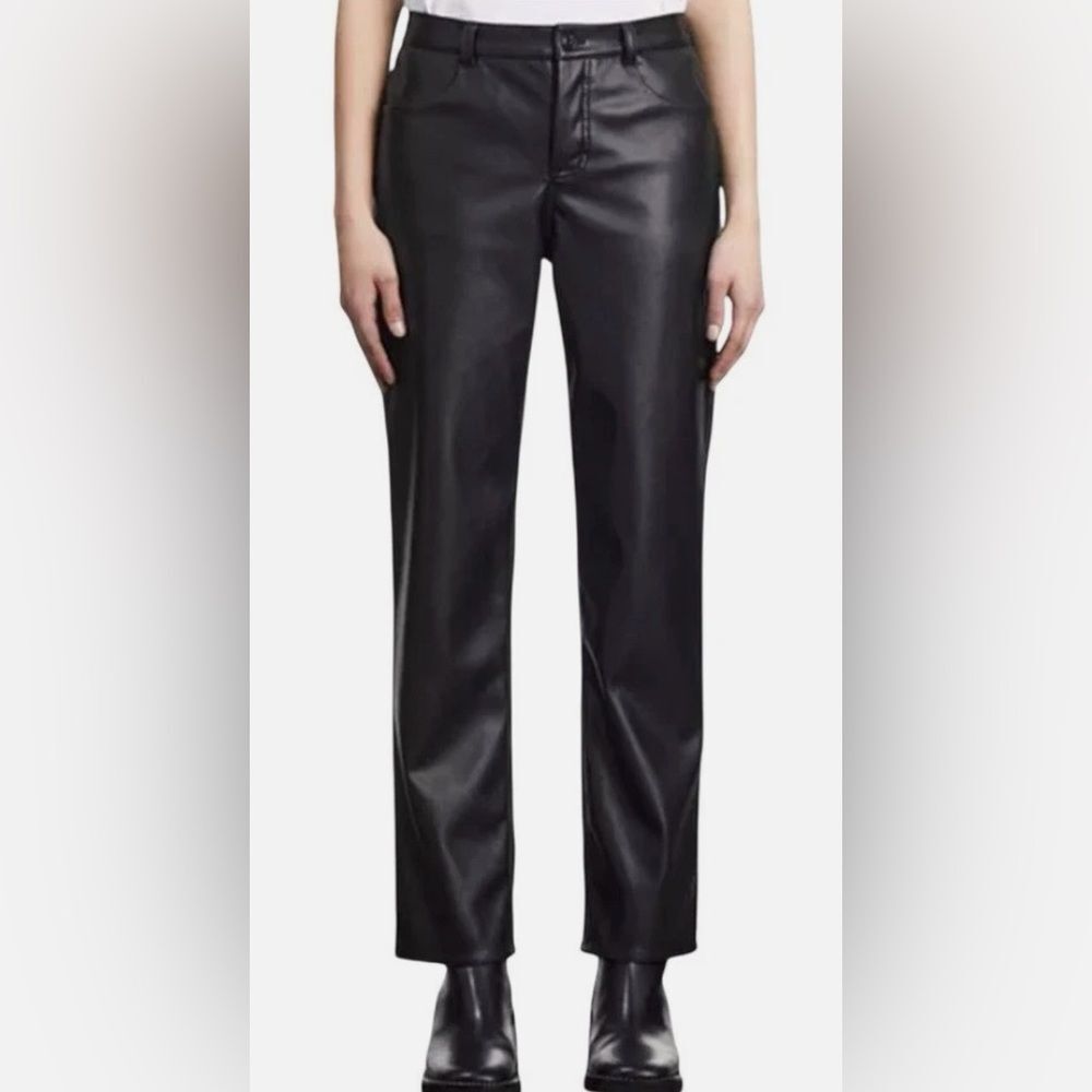 NWT The Kooples Black Faux Leather Pants - FR 42 (US 10) - $335 MSRP
